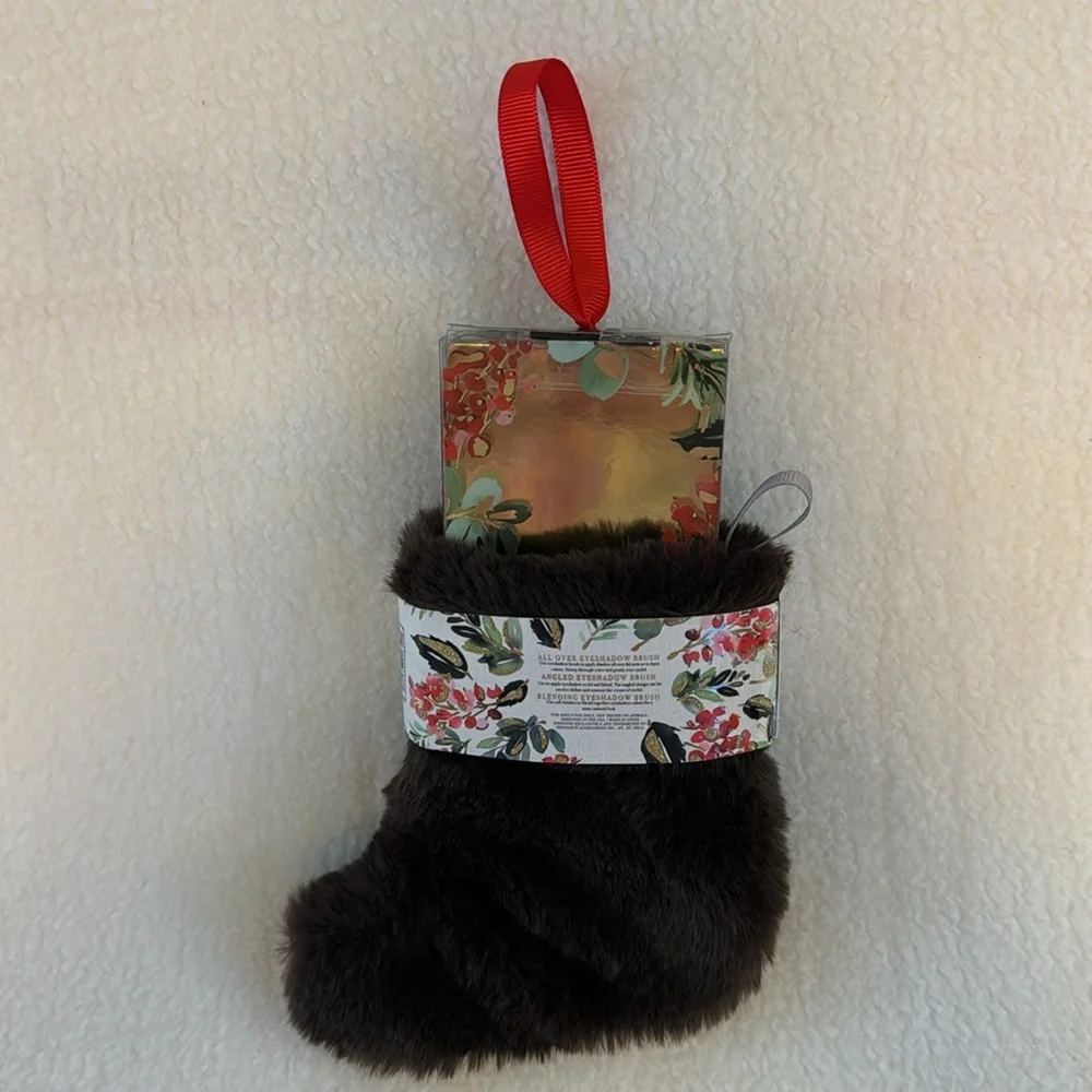 Eyeshadow Brush Trio Christmas Stocking Set All Over Angled & Blending Brushes